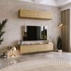 Meuble TV / Meuble de salon - NICOLE - 160 cm - chêne artisan - style moderne