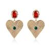 Fashionable Heart Shaped Alloy Stud Earrings For Women Ideal For Urban Style