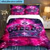 Pink Crown Sparkle Majesty 3PCS Bedding set,Ideal for 1pc Duvet Cover And 2pcs Pillowcases Perfect for Fan gift,Ideal for Bedroom, Dormitory