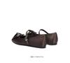 St&Sat/Saturday Spring Versatile Square Head Shallow Mouth Single Shoes Retro Low Heel Mary Jane Shoes Straw Women