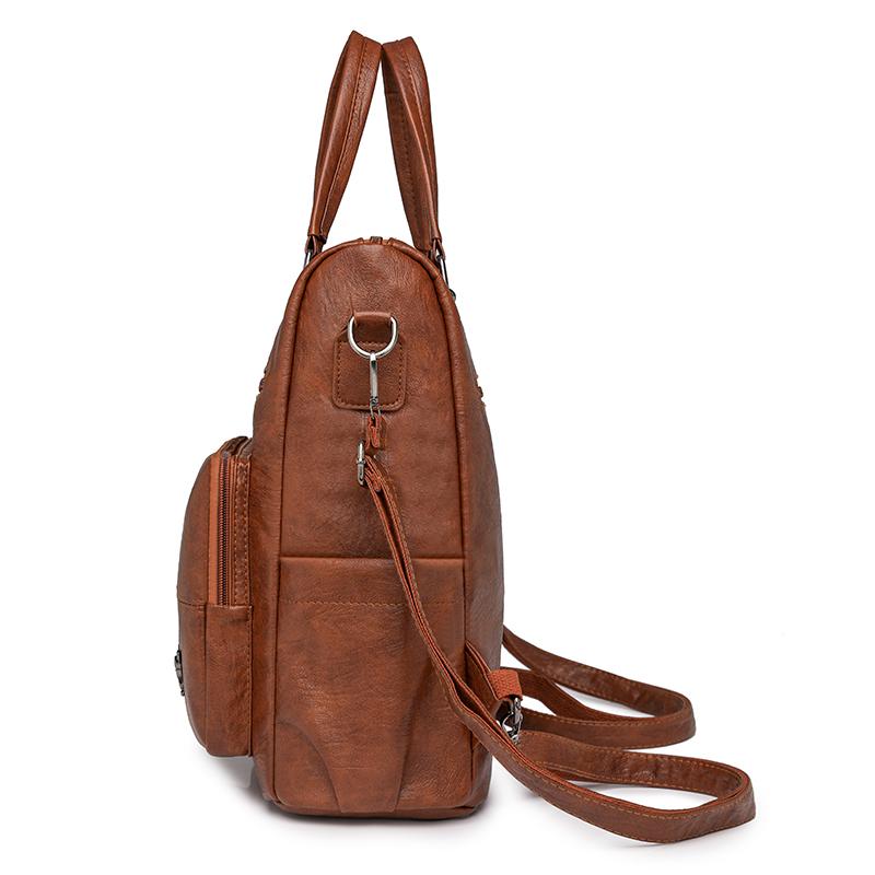 Большая вместительная сумка, многофункциональный рюкзак, женская сумка через плечо из мягкой кожи