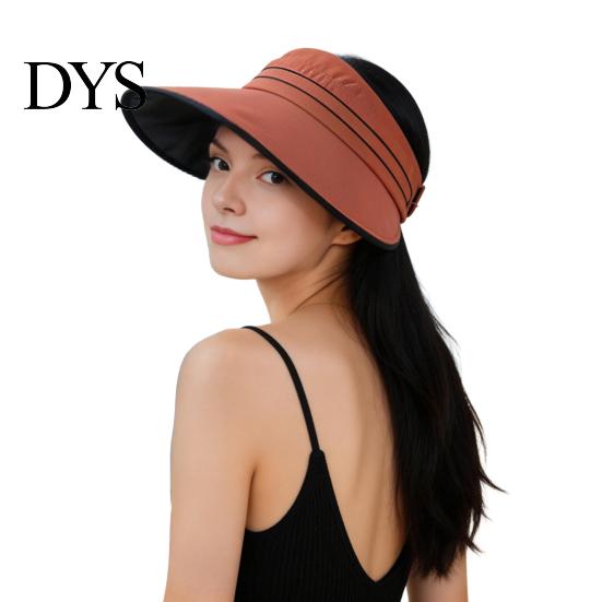 Stylish Commuting Sun Hat Women with Ponytail Hole, Wide Brim Floppy Foldable for Hat, UV Protection Summer Beach Vacation Hiking
