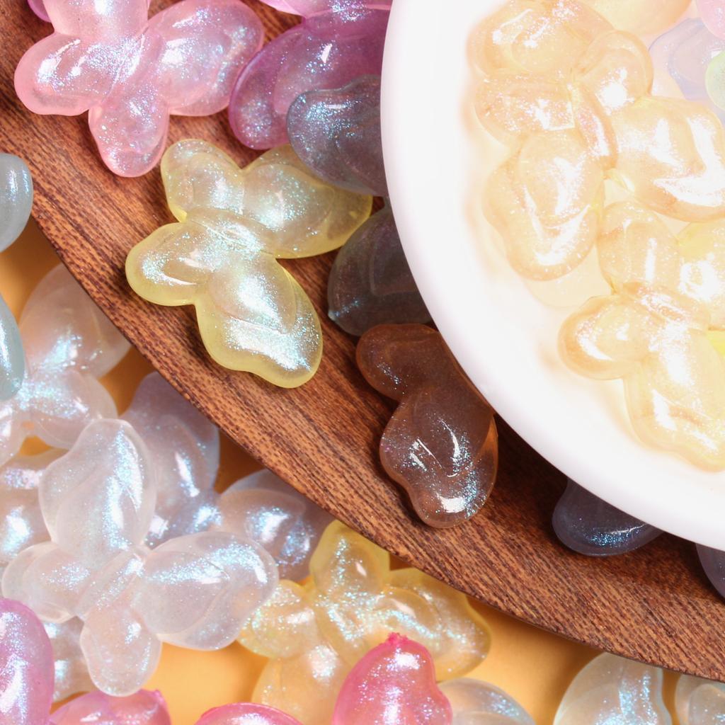 10 шт. флуоресцентные бабочки акриловые свободные бусины креативные DIY ювелирные аксессуары для ожерелий и сережек изготовление