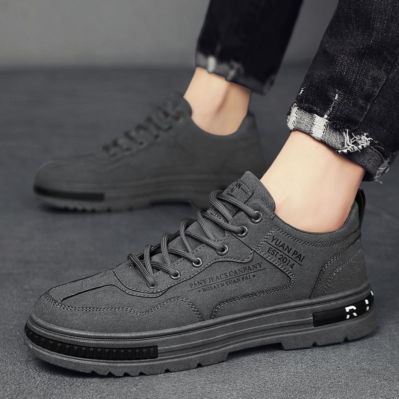 Men's Shoes Spring New Sports and Leisure Board Shoes Fashion Versatile British Style Tooling Handsome Martin Labor Insurance Tide Shoes