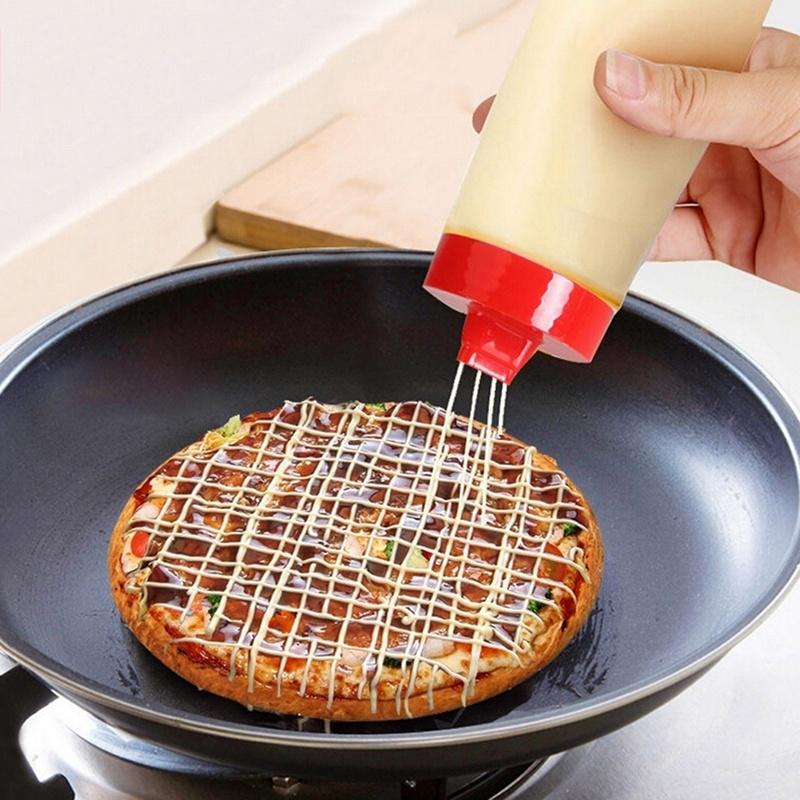 Пластиковая бутылка для салата, кетчупа, горчицы, 300 м, 300 м, кухонные принадлежности, бутылка для выдавливания приправ, 300 м