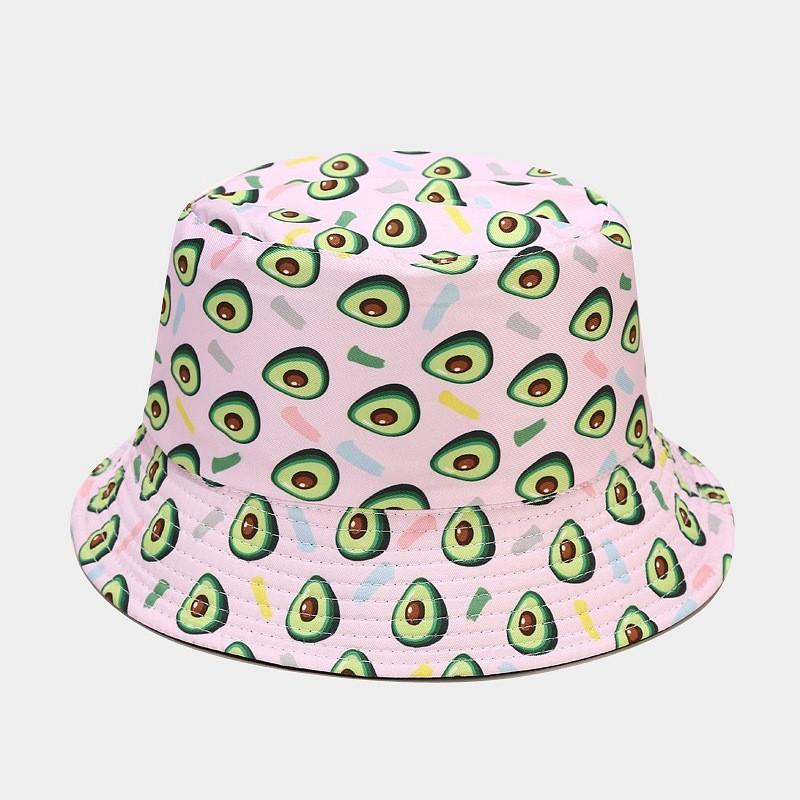 Fruit Pattern Fisherman Hat With Wide Brim For Summer Sun Protection And Casual Wear