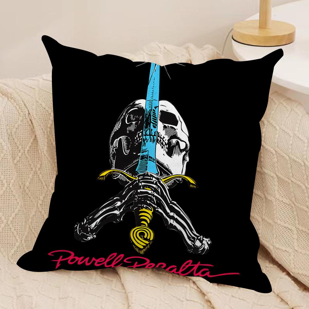 PPowell PPeralta skateboard Cushion Cover Silky Short Plush Invisible Zipper Dustproof Sofa Pillow Case for Home Decor