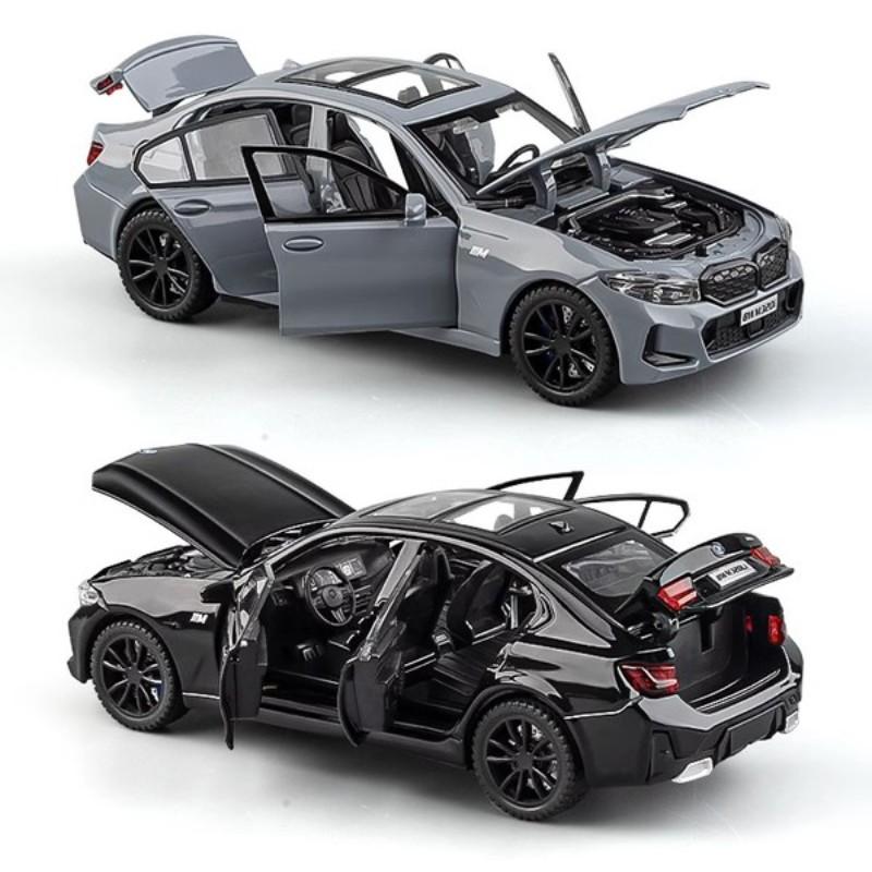 1/32 Scale BMW 320i THE 3 2023 Alloy Car Model Diecast Metal Toy Vehicles Model Simulation Sound and Light Collection Boy Kid Toy Gift