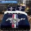 3PCS Mustang Printed Bedding Set For Bedroom dormitory,  Includes 1 Duvet Cover & 2 Pillowcases for All Seasons Home Decor Fan gifts
