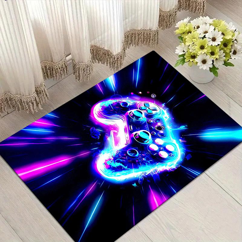 1pc Cool game controller (3) Print, Design Area Rug - Soft, Anti-Slip, and Durable Gaming Room Decor for Bedroom, Living Room