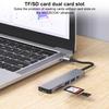 6-в-1 USB-C концентратор, 100 Вт PD, 4K HDMI-совместимый, USB-разветвитель, кардридер SD/TF, Type-C хаб для USB-C ноутбуков и других устройств Type-C
