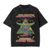 Journey Triangle World Tour Colorful Band Men's T Shirt Washed  Fashion Tee Shirt Short Sleeve Crewneck T-Shirt 100% Cotton Tops