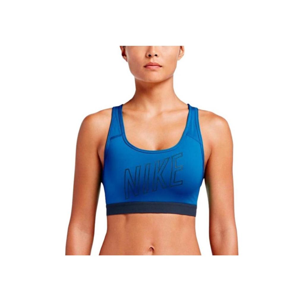 Nike Bar Simple Letter Удобное дышащее нижнее белье для бега, фитнеса, йоги, спорта, женское нижнее белье, синее 836419-435
