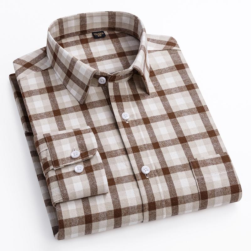 100% хлопок клетчатые рубашки для деловых мужчин с длинным рукавом качество осень весна мужской повседневный