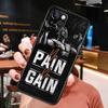 Без боли нет результата Фитнес-чехол для телефона iPhone 16 Pro Max 15 14 12 11 13 Pro Max Plus 12 13 Mini XR 16e Силиконовый чехол Funda