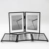 5 And 7 Inch Double Sided Transparent Fold Dual Photo Frame For Decor Home
