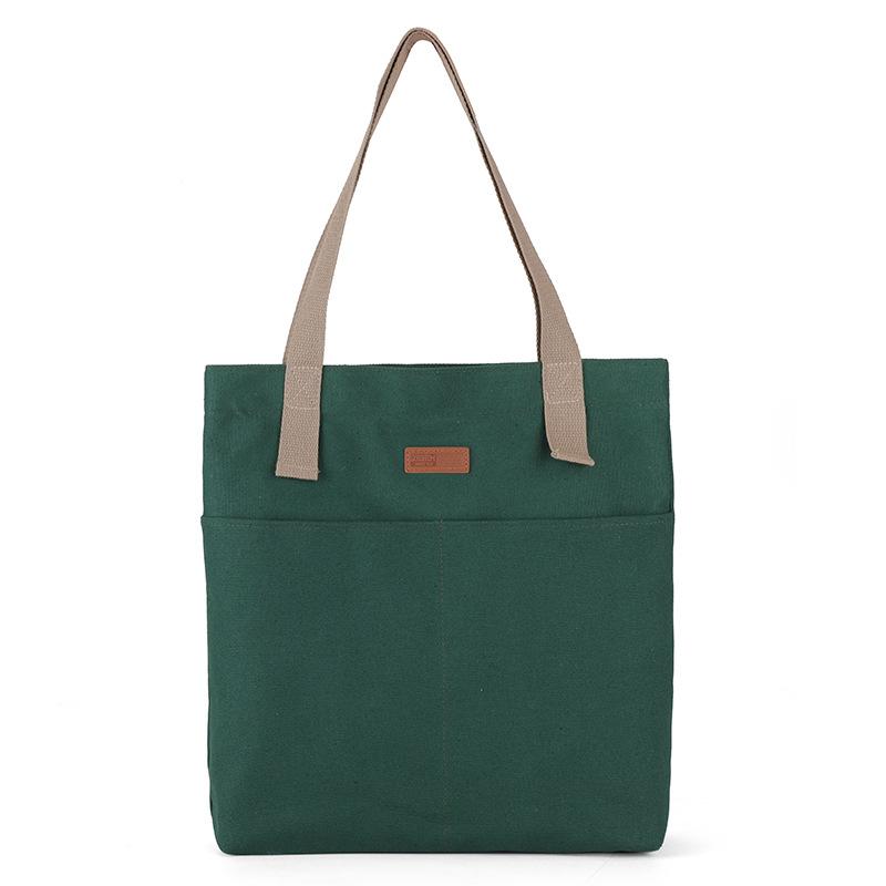Women's Tote Bag Canvas Sewing Thread Large Capacity Advanced Sense Handbag Convenient Practical Female's Commuter Bag