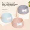 Cuenco para mascotas con lazo diseño elegante antideslizante para perros y gatos de colores pastel