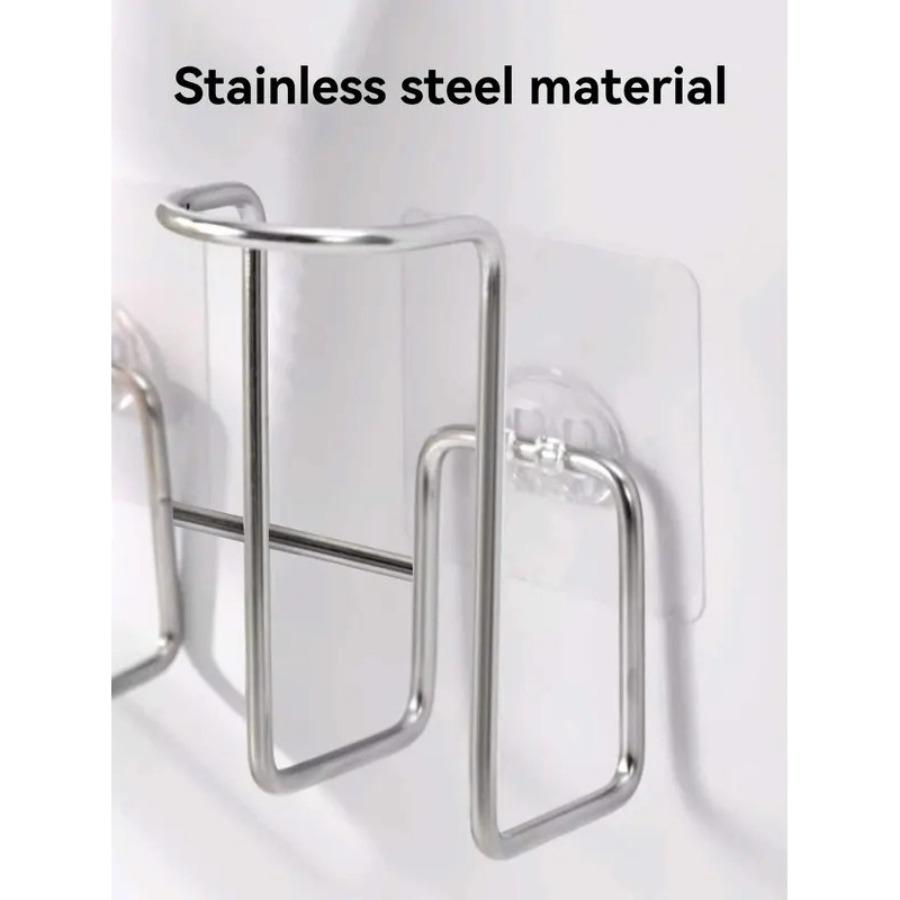 Wall-Mounted Stainless Steel Disposable Cup Holder | No Drilling Required, Ideal For Kitchen Storage