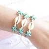 Bohemian Starfish Beaded Bracelet Ornaments Shell Beaded Handstring Turtle Woven Bracelet  Gift