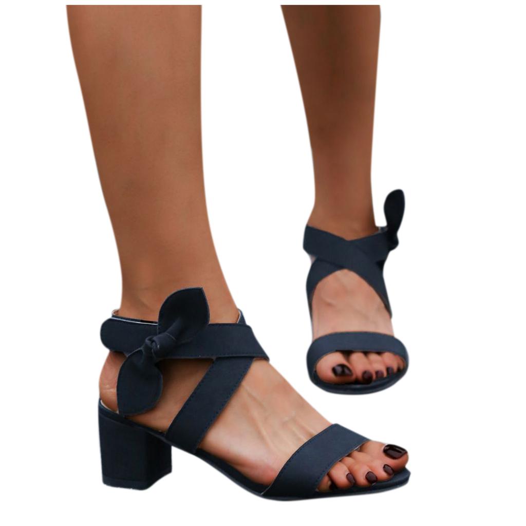 Женские летние дышащие сандалии на квадратном каблуке с открытым носком, модная обувь