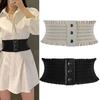 Simple Design Women'S Elastic Wide Waistband Hemline Decoration Cummerbund Ladies Overcoat Belt For Women
