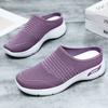 Унисекс обувь лето новая полушлепанцы мягкая подошва одна педаль ленивая обувь сетка повседневная обувь дышащая легкая обувь с открытым верхом