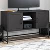 VidaXL TV Stand Black 100.5x39x60.5 Cm Steel, TV Stand, TV Buffet, Multimedia Cabinet, TV Bench, Hi-fi Cabinet, Center of 846512