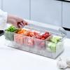 Double Layered Fruit Storage Box Transparent Condiment Box Fresh-keeping Fruit Tray  Bar
