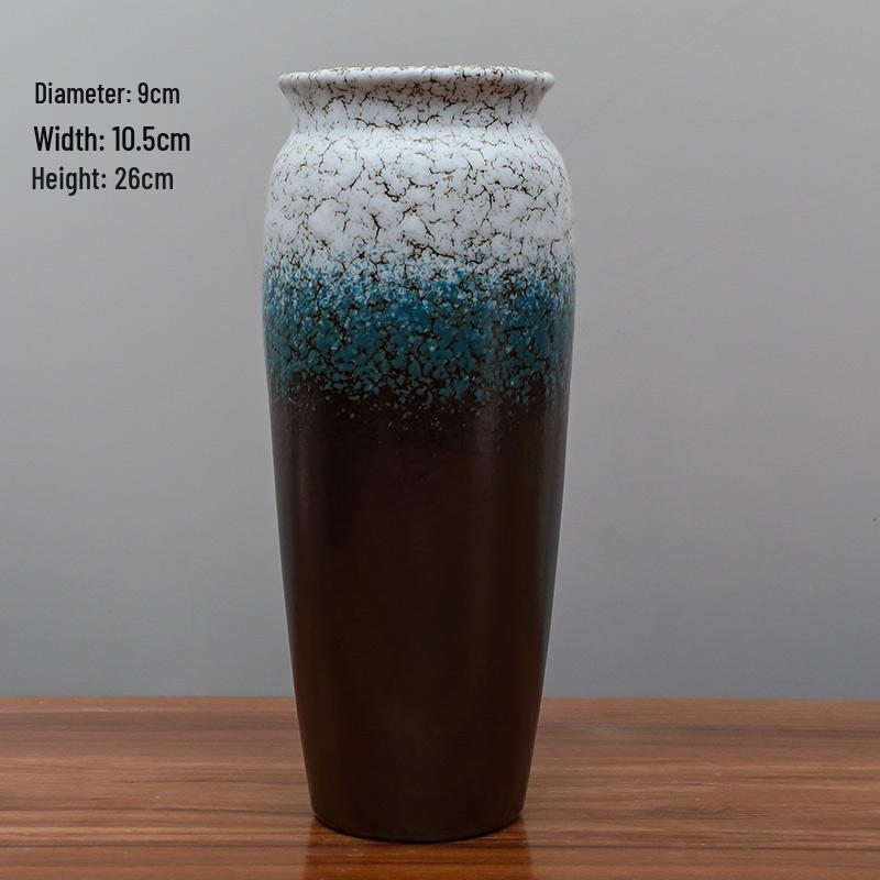 Европейская минималистичная керамическая напольная ваза для гостиной - Икебана и сухоцветы