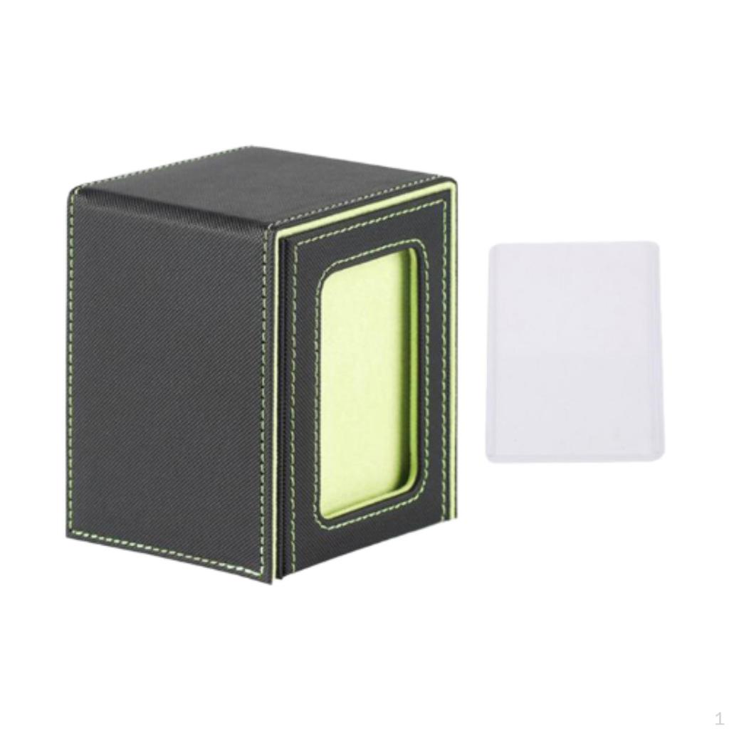 Card Deck Box Storage Leather Magnetic Closure, Display Case Album Baseball
