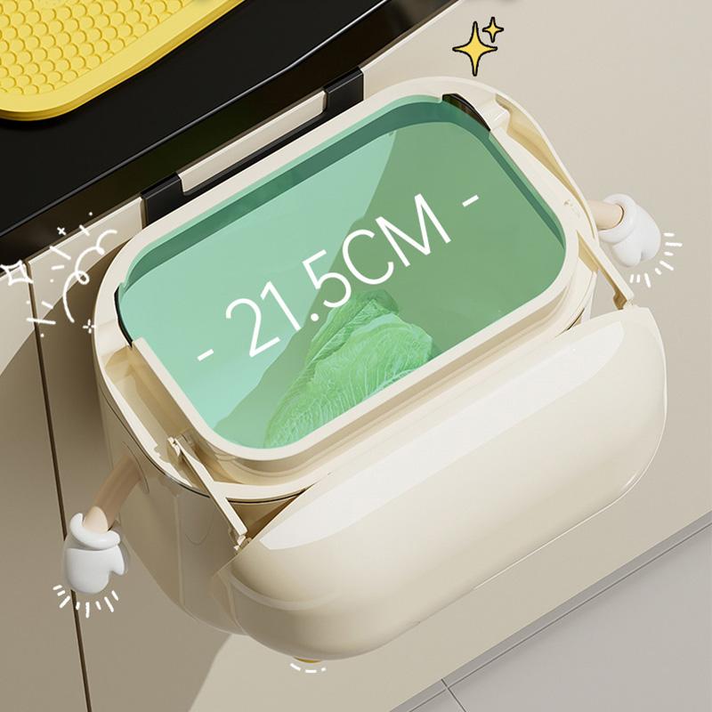 9/12 л мультяшный кухонный мусорный бак с крышкой, дверцы шкафа, подвесные мусорные баки для пищевых отходов, большая вместимость, корзина для мусора в ванной