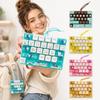 26 Keys Bear Print Mechanical Keyboard Cartoon Animal Patterns Clear Key Sounds Stress Relief Fidget Creative Gift