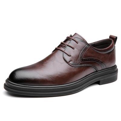 2 Мужские Туфли Brock Shoes Кожаные Туфли Повседневные Туфли Весна Низкие Кожа Коровы Рабочее Место Джентльмен Одиночные Туфли