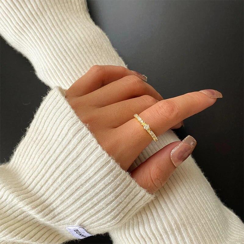 Оригинальность 18-каратного золота Луна с шестью когтями, круглое геометрическое кольцо для пары для женщин, стерлинговое серебро, подарок на годовщину, ювелирные изделия, кольца из стерлингового серебра 925 пробы для женщин