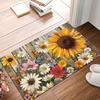 1pc Spring Floral Welcome Mat Suitable for Home Entrance, Soft Suitable for Entryway with Hand Washable, Modern Decorative Accent, Living Room, Bathro