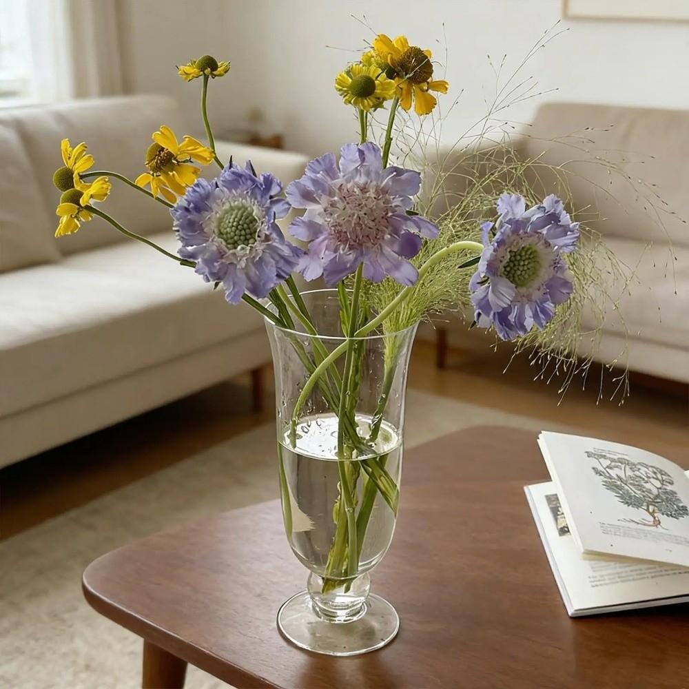 High Temperature Resistant Glass Flower Vase Transparent Decorative Bottles Home Decor