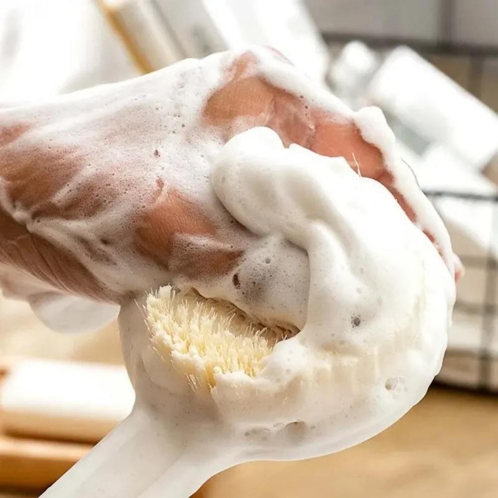 1 шт. Щетка для ванны с длинной ручкой, мягкая щетина, отшелушивающая щетка для тела, для спины, ног, труднодоступных мест, принадлежности для ванны для душа