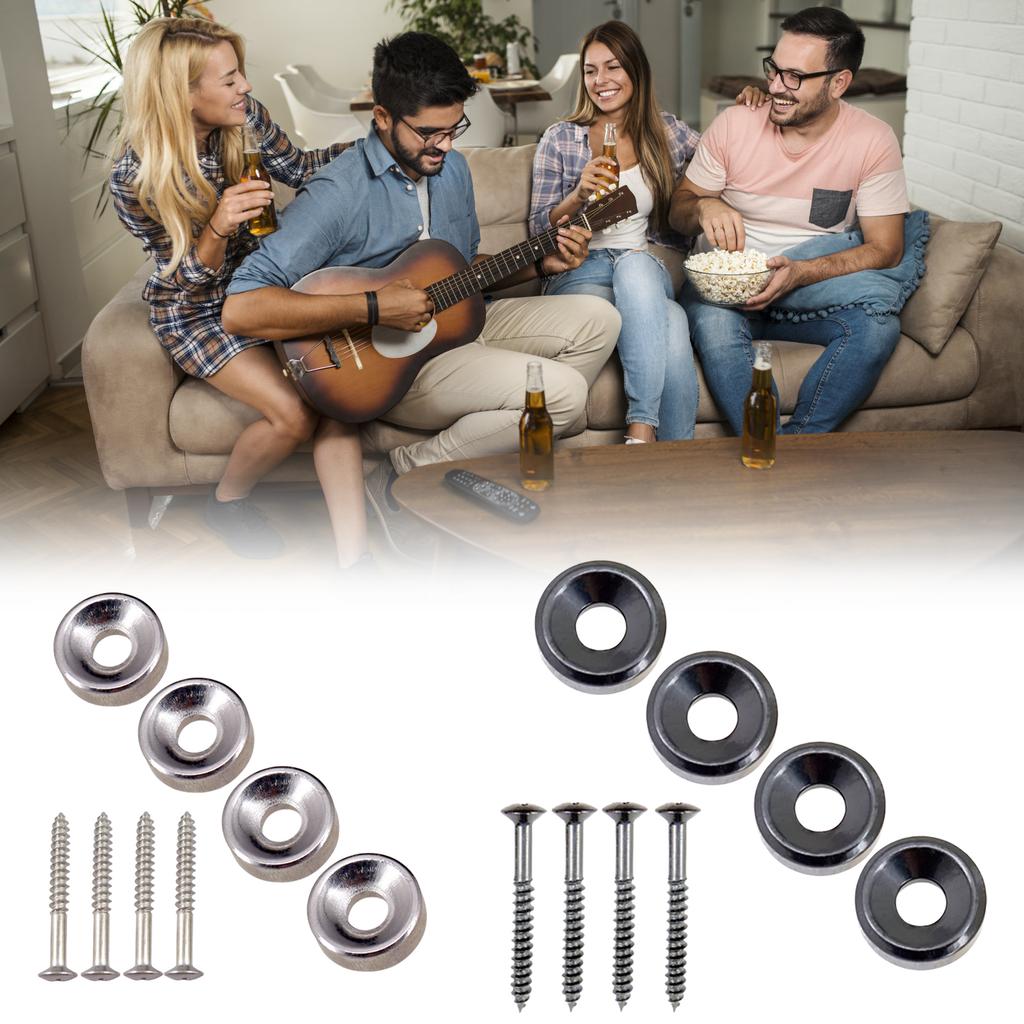 4 шт. втулки для грифа гитары с винтами втулки для крепления грифа электрогитары для электрогитары