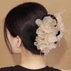 2025 Luxury Feather Flower Claw Clip for Women - Elegant High-End Hair Accessory