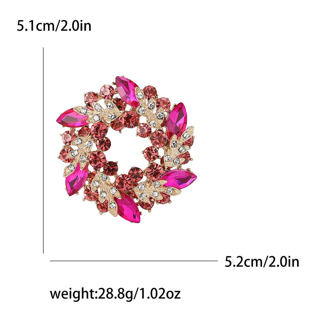 High-Grade Temperament Alloy Rhinestone Bauhinia Flower Ring Brooch Exquisite And Versatile Women'S Clothing Corsage Jewelry Pin