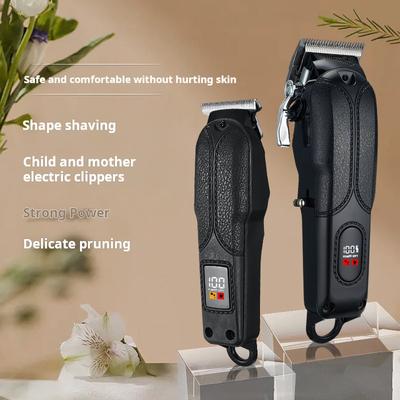 Новая аккумуляторная гравировальная электрическая машинка для стрижки волос для взрослых, двухручная машинка для стрижки волос для домашнего использования Цифровой дисплей