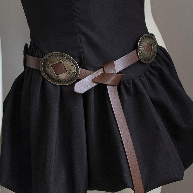 Western Style Women's Belt Handsome Accessories Knotted Belt Photography Tibet Travel Photography Casual Versatile Women's Belt