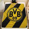 Borussia Dortmund Flannel Blanket, High quality Comfortable for All Seasons, Home Decor, Warmth and Comfort