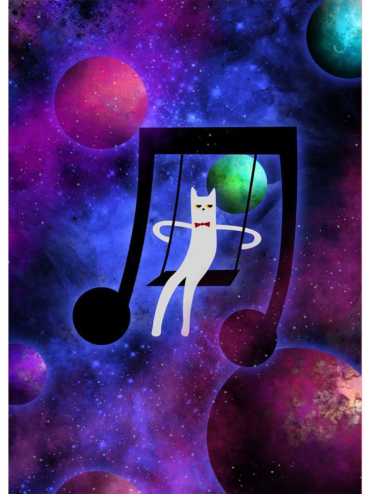 Забавный меломан, холст, живопись, постеры, принты, абстрактная девушка, играющая на гитаре, нота, настенное искусство для современной гостиной, домашний декор