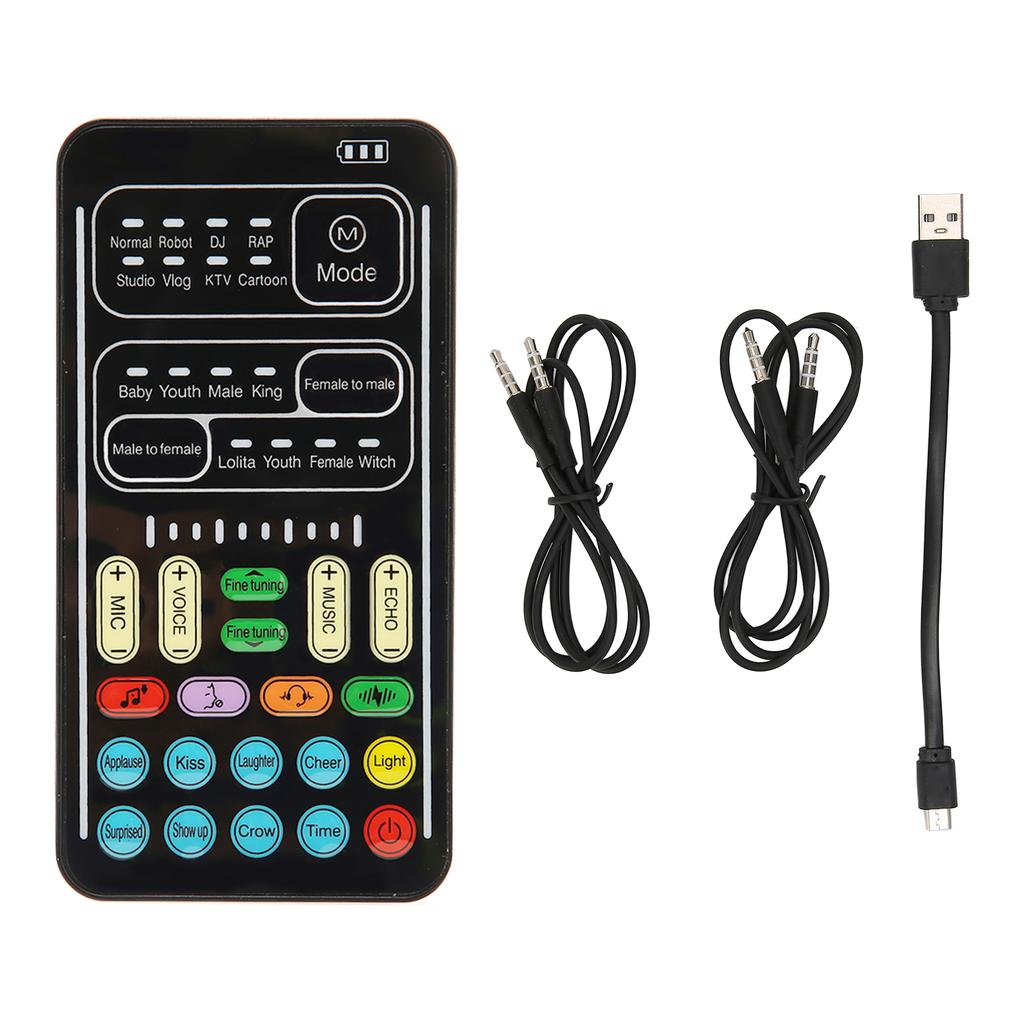 Voice Changer PC 450mah 5V Multifunctional Portable Sound Changer Mini Sound Card for Mobile Phone