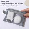 Mini Mesh Hard Disk Card Reader Bags Portable Earphone Data Cable Chargers Storage Bag U Disk Zipper Pouch Travel Organizer