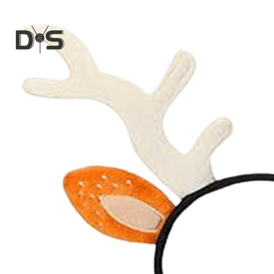 2 шт. повязка на голову в виде рогов оленя, рождественский обруч для волос в виде косплея, для взрослых, реалистичные уши в виде рогов оленя, аксессуар для волос