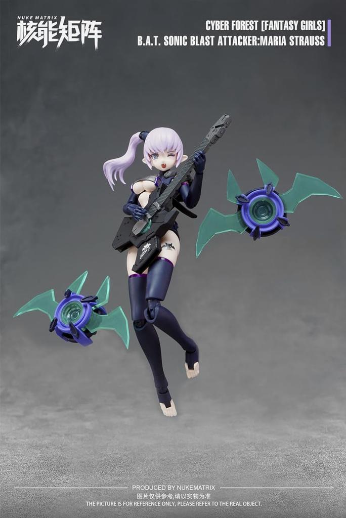 Doyusha NUKE MATRIX CYBER FOREST FANTASY GIRLS SONIC BLAST STRAUSS Scale Height 170mm Plastic Model First Limited Edition B.A.T. ATTACKERMARIA 1/12