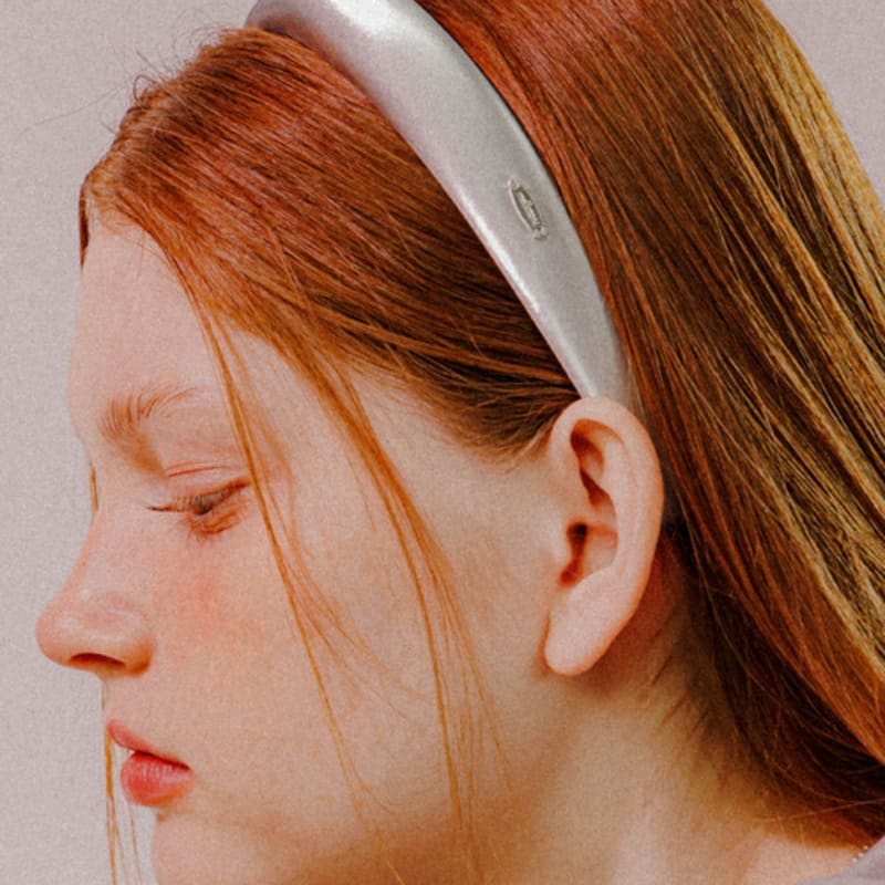 Mellotory простая блестящая повязка для волос (Серебряный)